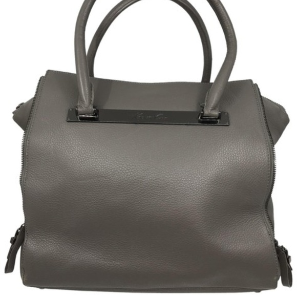 Kenneth Cole Gray leather Handbag MSRP $170 - Picture 1 of 8